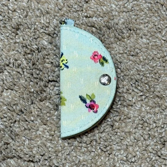 Vera Bradley Floral Blue and Pink Cord Holder with Key Ring - Picture 1 of 5